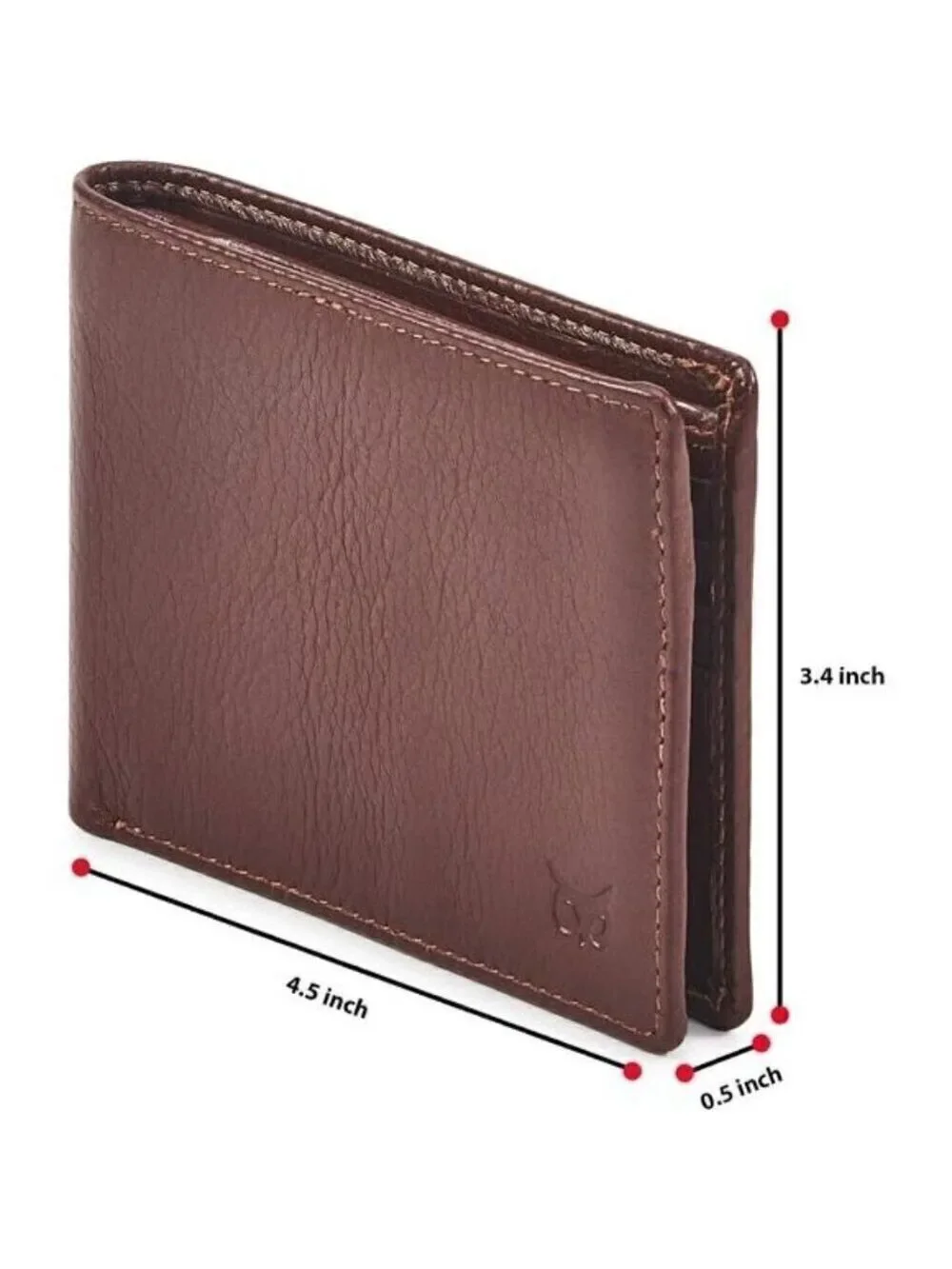 Real Leather Mens Bifold Wallet RFID Blocking Slim Minimalist Pocket Thin BROWN